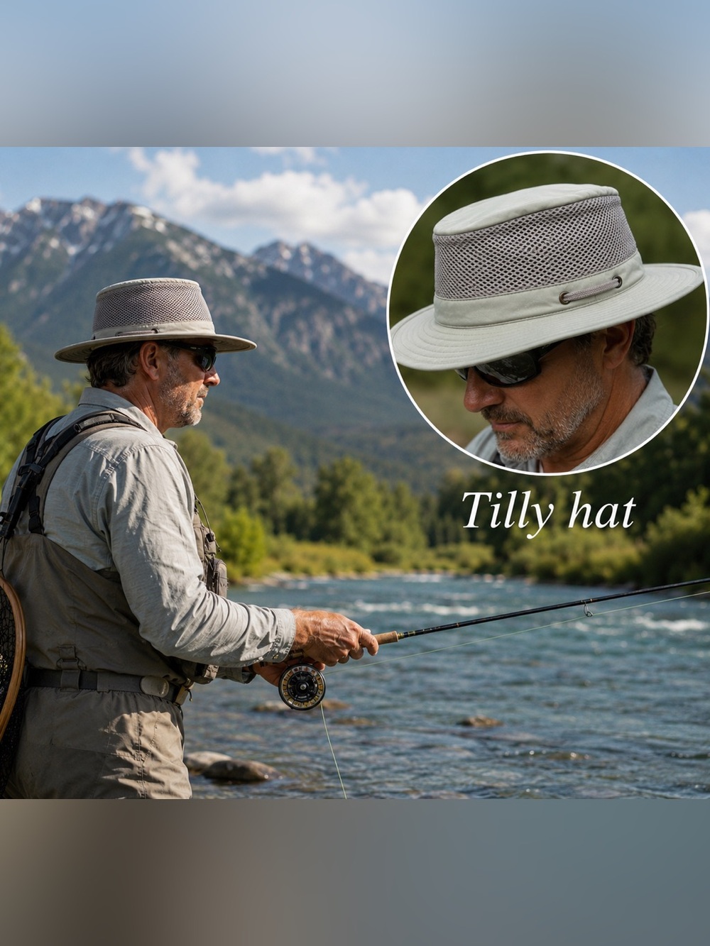 Tilley Lightweight Mesh Hat Size 7 1/2 UPF Sun Hiking Travel Outdoors GORPcore